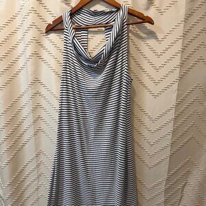 People Like Frank Dress S Black White Stripe Lightweight Coverup Summer